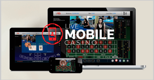 Croupiers en direct - Smartphone